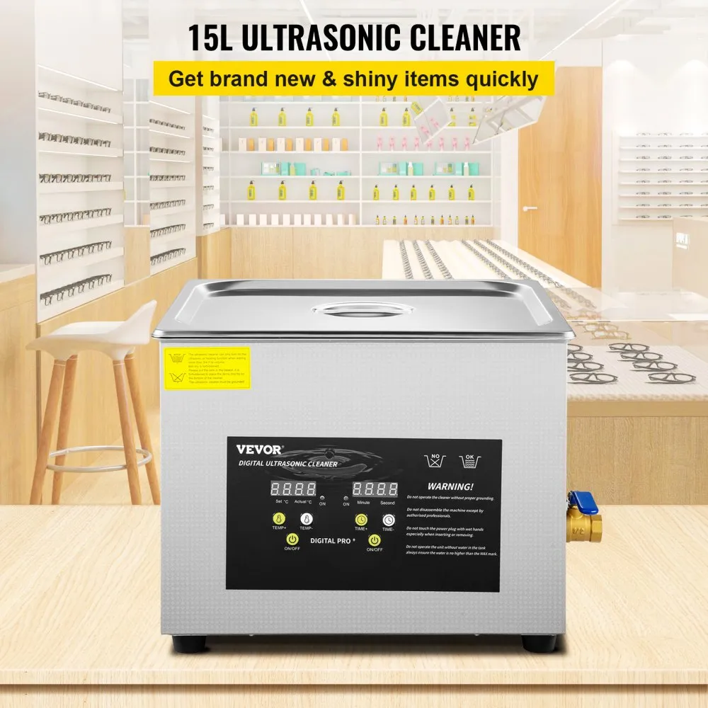 Täiustatud Ultrahelipuhasti (15 L, 600 W Soojendi, 360 W Ultraheli) – toote pilt 1