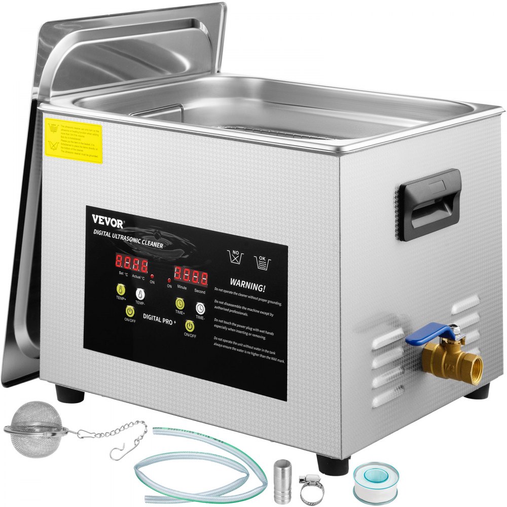 ultrahelipuhasti 15 L 600 W – Täiustatud Ultrahelipuhasti (15 L, 600 W Soojendi, 360 W Ultraheli)