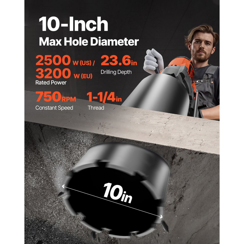 Teemantpuurimismasin (3200 W, 26 cm, Märg Puurimine) – toote pilt 1