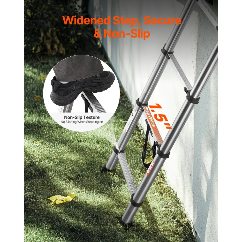 Teleskoopredel (254 cm, Roostevaba Teras, 150 kg Kandevõime) – toote pilt 2