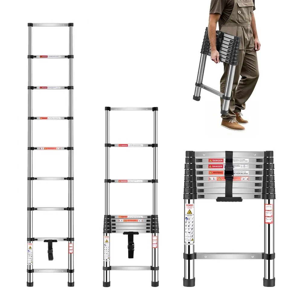 teleskoopredel roostevaba teras 254 cm – Teleskoopredel (254 cm, Roostevaba Teras, 150 kg Kandevõime)