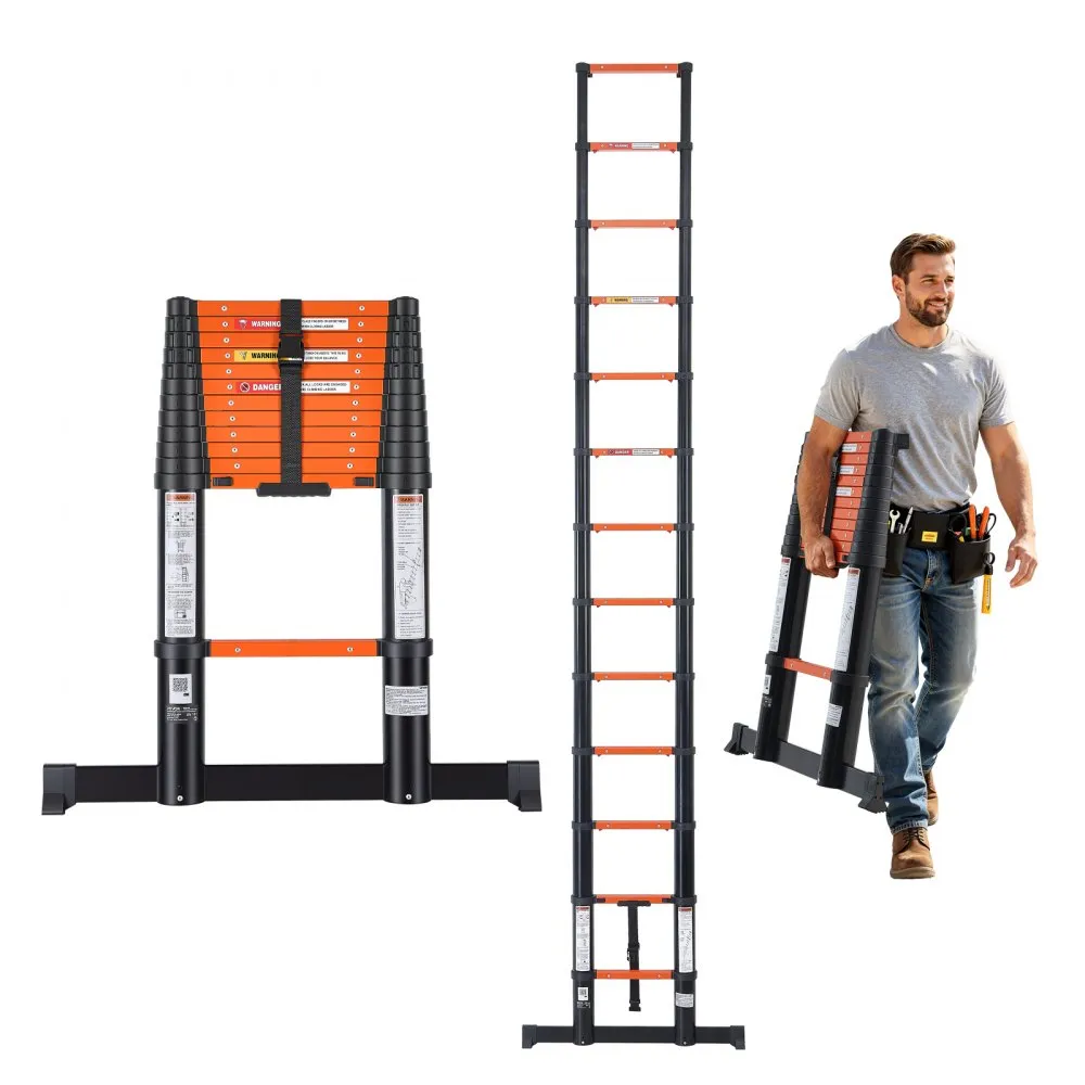 teleskoopredel 380 cm alumiinium – Teleskoopredel, 380 Cm Pikendatav, Ühe Nupuga Tõmbamine, 150 Kg Kandevõime