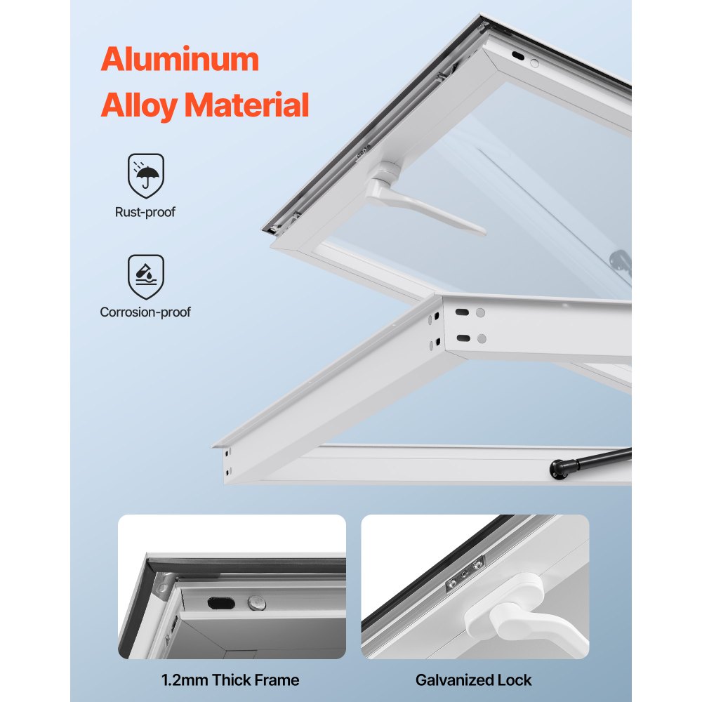 Toitlustusaken Alumiiniumisulamist Raamiga (92x92 cm, 85° Avang, Vihmakindel) – toote pilt 4