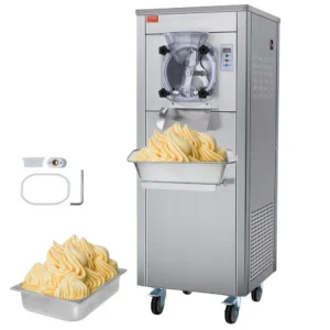 tööstuslik jäätisemasin 1600 W – Tööstuslik Jäätisemasin (1600 W, 18 L/h, 6 L Silinder, Rattad, LED Paneel)