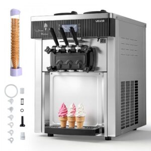 tööstuslik jäätisemasina 2200 W – Tööstuslik Jäätisemasina (2200 W, 20-28 L/h, 3 Maitset)
