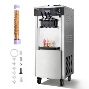 tööstuslik jäätisemasina 2200W – Tööstuslik Jäätisemasina (2200 W, 20-28 L/h, 3 Maitset)