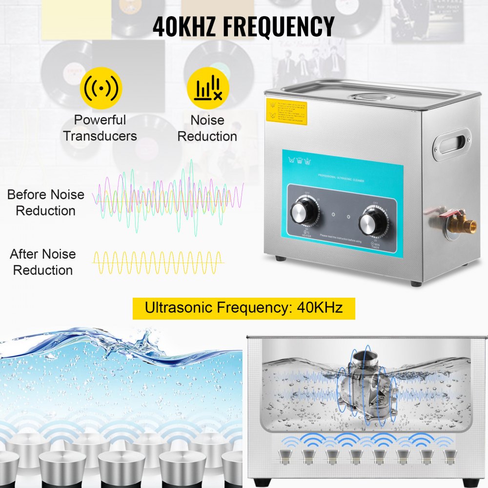 Ultraheli puhastusmasin (6 L, 180 W, 40 kHz) – toote pilt 2