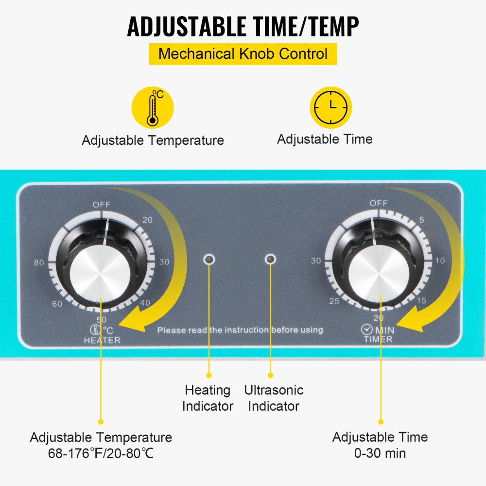 Ultraheli puhastusmasin (6,5 L, 180 W, 40 kHz) – toote pilt 4