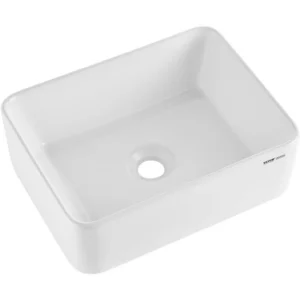 vannitoa pealisvalamu keraamika – Vannitoa Pealisvalamu (40,6×30,5 cm, Valge Keraamika, Kaasaegne Disain)