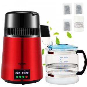 veepuhastusmasin 750 W 4 L – Veepuhastusseade (750 W, 4 L, 1 L/h, Roostevaba Teras, Punane)