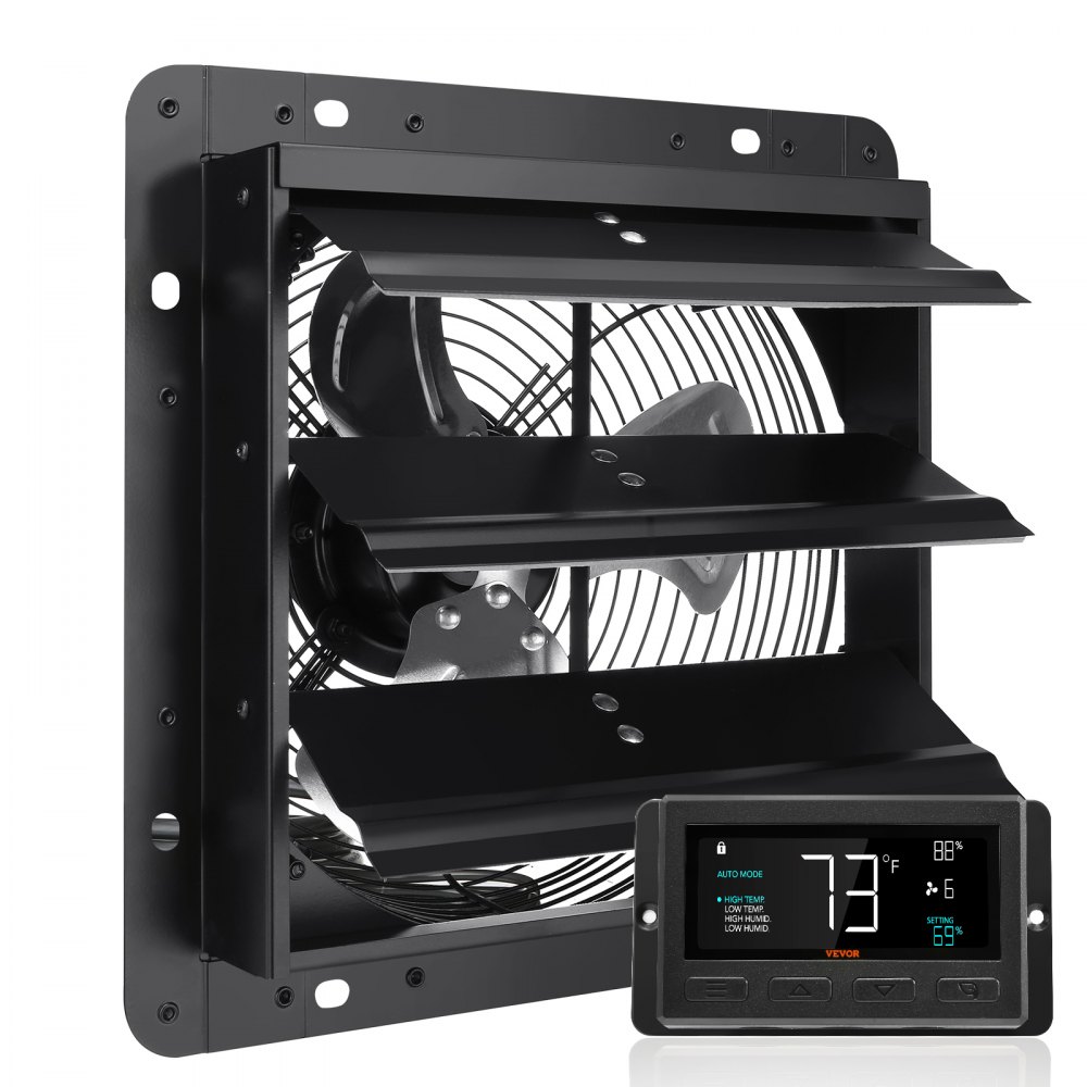 ventilatsiooniventilaator 254 mm EC-mootor – Ventilatsiooniventilaator Temperatuuri Niiskuse Kontrolleriga 254mm 843m³/h
