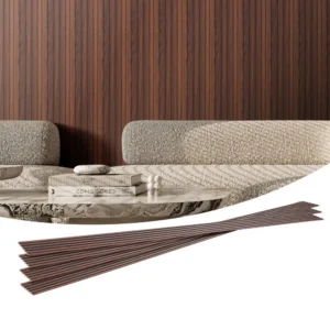 WPC akustilised paneelid tume tiikpuu – WPC Akustilised Paneelid (8 Tk, 244 x 15 Cm, Tume Tiikpuu)