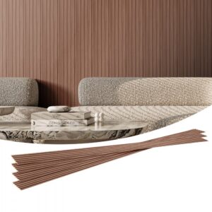 WPC akustilised seinapaneelid hall tamm – WPC Akustilised Seinapaneelid (8 Tk, 244×15 Cm, Hall Tamm)