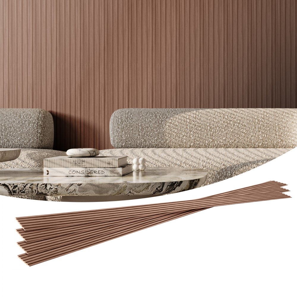 WPC akustilised seinapaneelid hall tamm – WPC Akustilised Seinapaneelid (8 Tk, 244×15 Cm, Hall Tamm)
